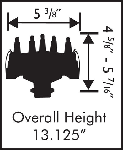 MSD Crank Trigger Distributor; Billet Low Profile; Chevy V8 Tall Block; Bronze Gear; Red Distributor Cap;