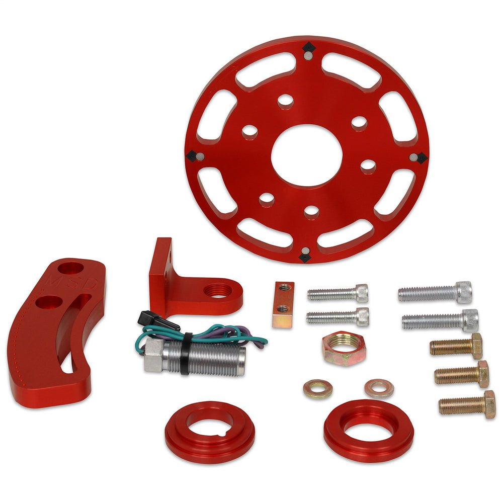 MSD Crank Trigger Kit; 6.25 in. Balancer; Red;