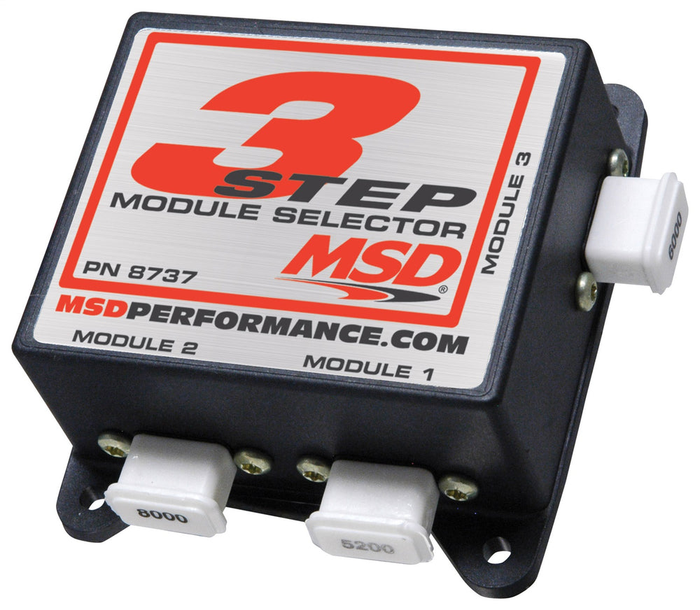 MSD RPM Controls Three Step Module Selector; Allows You To Choose Two Or Three Different RPM Limits That Can Be Activated At Different Times;