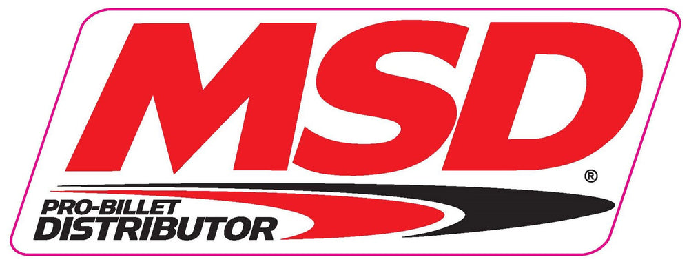 MSD Advertising Decal; MSD Billet Dist. Contingency; 4 in. x 8 in.;