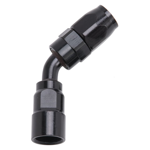 Russell FULL FLOW SWIVEL HOSE END 45 DEG-8 AN ALL BLK FINISH