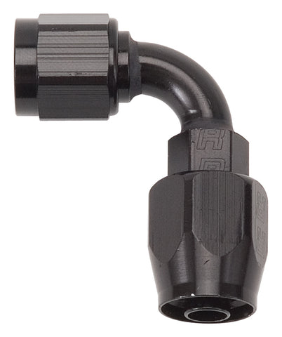 Russell Hose End; Full Flow; Swivel; 90deg.;-6; Black