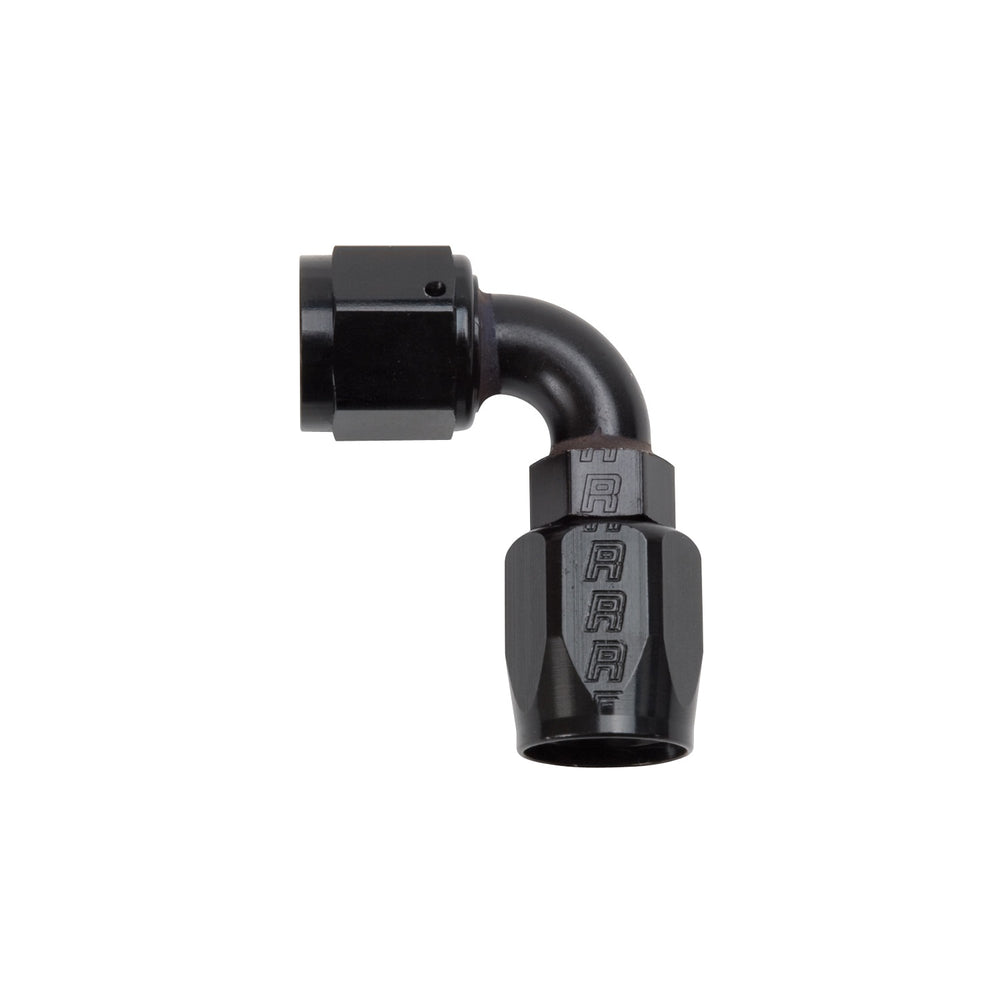 Russell Hose End; Full Flow; Swivel; 90deg.;-8; Black