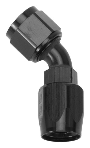 Russell FULL FLOW SWIVEL HOSE END 45 DEG-12 AN ALL BLK FINISH