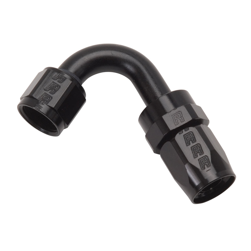 Russell FULL FLOW SWIVEL HOSE END 120 DEG-8AN TIGHT RADIUS ALL BLK FINISH