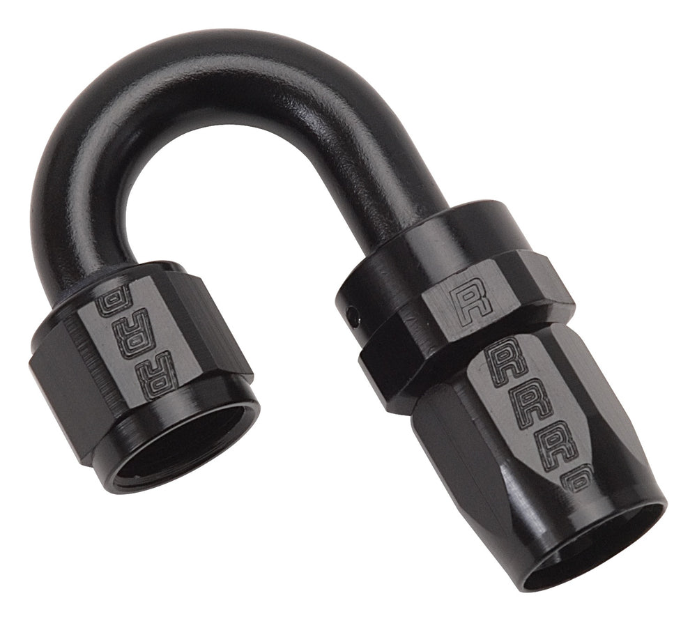 Russell FULL FLOW SWIVEL HOSE END 180 DEG-10AN TIGHT RADIUS ALL BLK FINISH