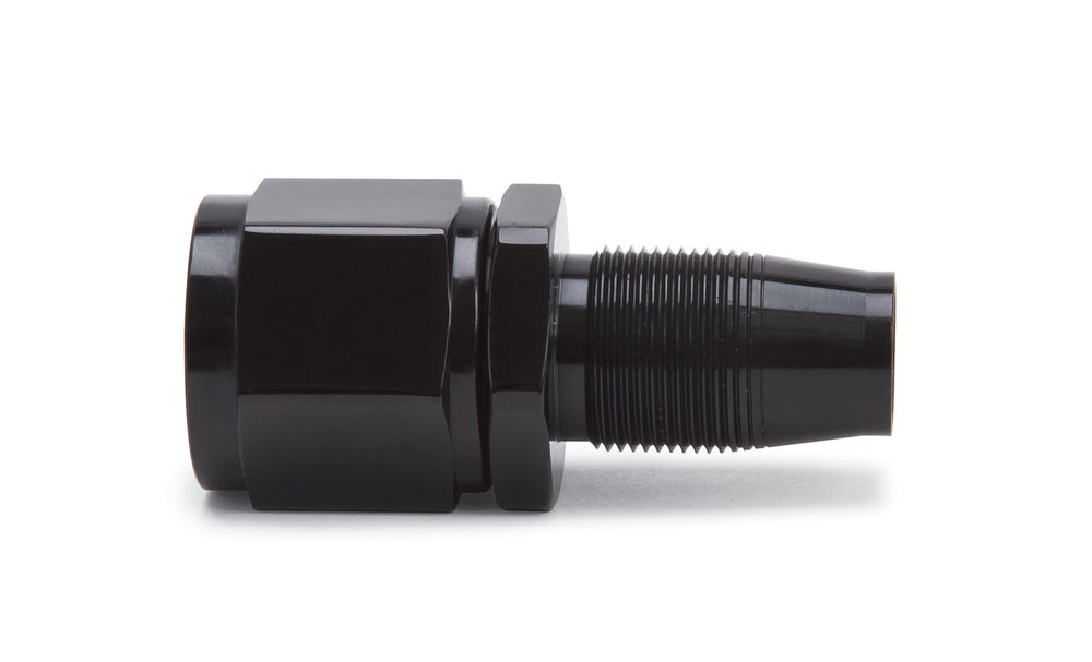 Russell -8 AN HOSE END WITHOUT SOCKET. STRAIGHT. POLISHED AND BLACK ANODIZED.