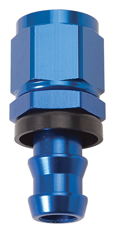Russell HOSE END #8 TWIST LOK STRAIGHT BLUE ANODIZED