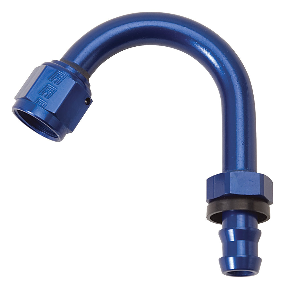 Russell HOSE END #6 TIGHT RADIUS TWIST LOK 120 DEG BLUE ANODIZED