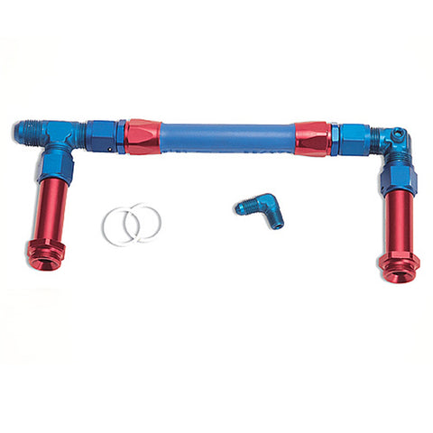 Russell ENDURA-6 DUAL INLET KIT W/PRESSURE GAUGE FOR ALL HOLLEY CARBS(XCPT 4010/4011) W/7/8in.-20 INLETS