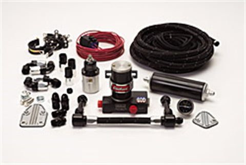 Russell COMPLETE PLUMBING KIT HOLLEY/DEMON DUAL FEED CARB CLEAR/BLK FINISH