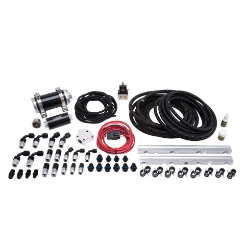 Russell COMPLETE EFI FUEL PLUMBING KIT FORD 5.0L PASSENGER CAR APPLICATIONS BLK/CLEAR FINISH