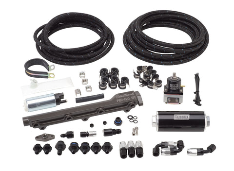 Russell COMPLETE EFI FUEL PLUMBING KIT HONDA B-SERIES APPLICATIONS BLK/CLEAR FINISH