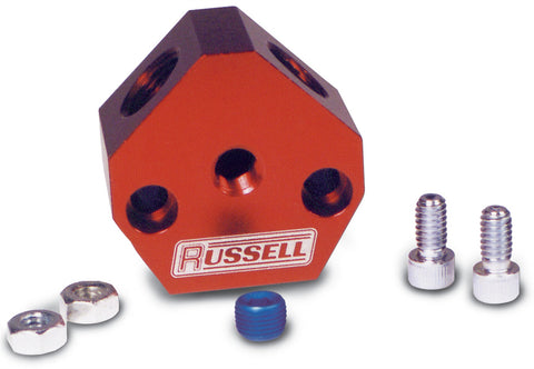 Russell BILLET FUEL BLOCK 1/2in. INLET 3/8in. OUTLET