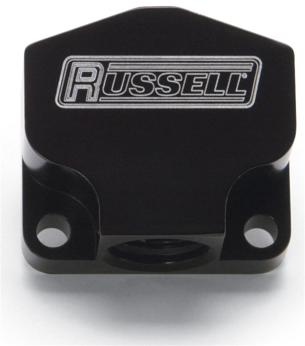 Russell BILLET Y-BLOCK-10 AN INLET /-8 OUTLET BLK ANODIZE