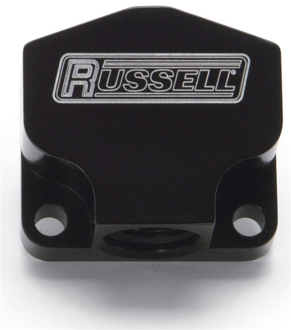 Russell BILLET Y-BLOCK-10 AN INLET /-8 OUTLET BLK ANODIZE