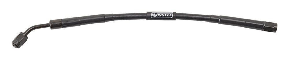 Russell UNIVERSAL DOT BRAKE HOSE #3 45 DEG TO #3 STRAIGHT 15in. L BLK