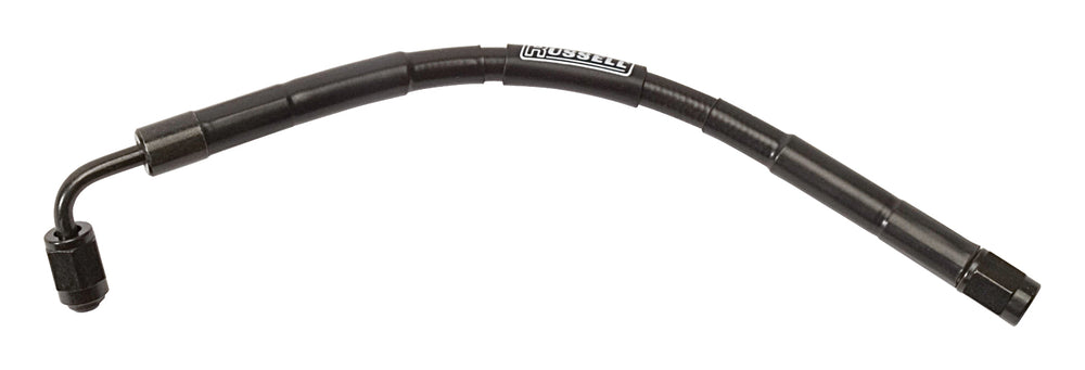 Russell UNIVERSAL DOT BRAKE HOSE KIT #3 90 DEG TO #3 STRAIGHT 15in. L BLK