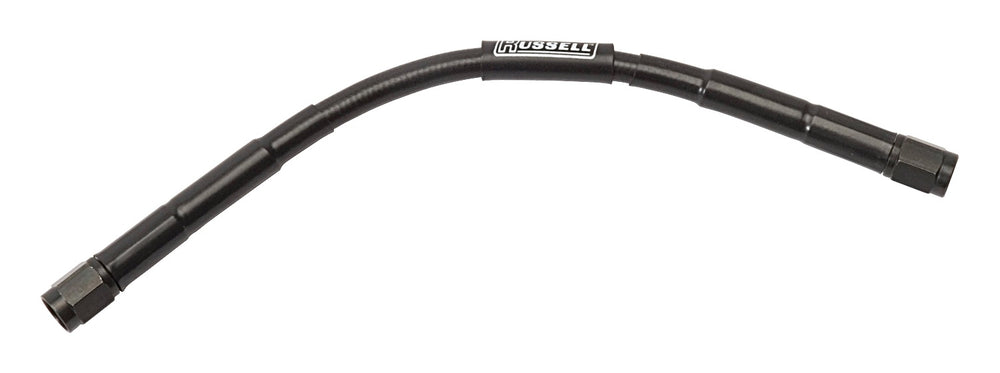 Russell UNIVERSAL DOT BRAKE HOSE #3 STRAIGHT TO #3 STRAIGHT 15in. L BLK