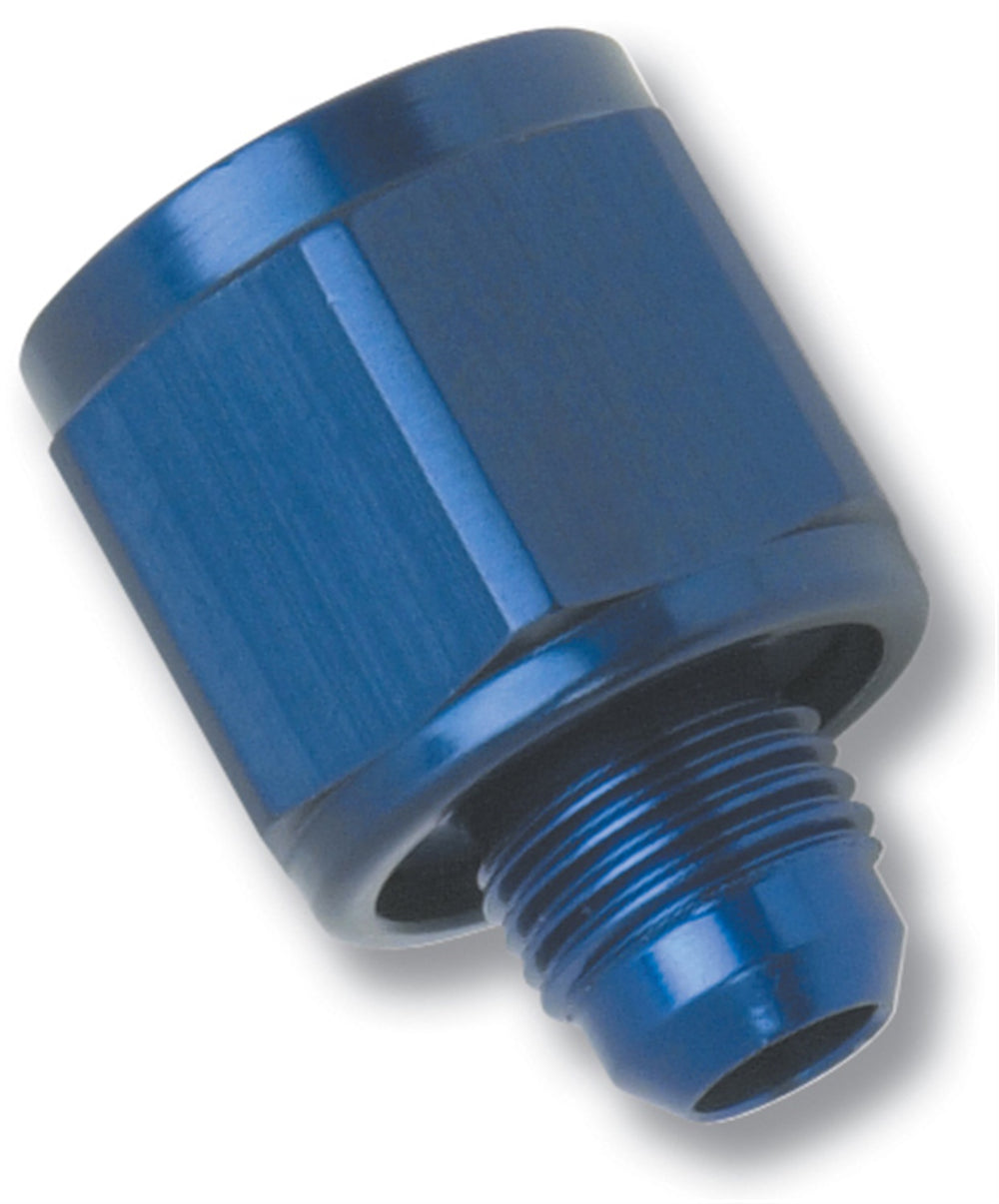 Russell BLUE ANODIZED-8 TUBE COUPLING NUT W/FLARED REDUCER TO-4 AN MALE
