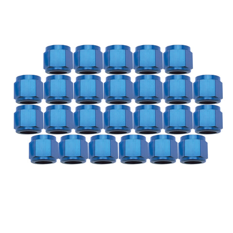 Russell BULK #3 TUBE COUPLING NUT; BLUE ANODIZE