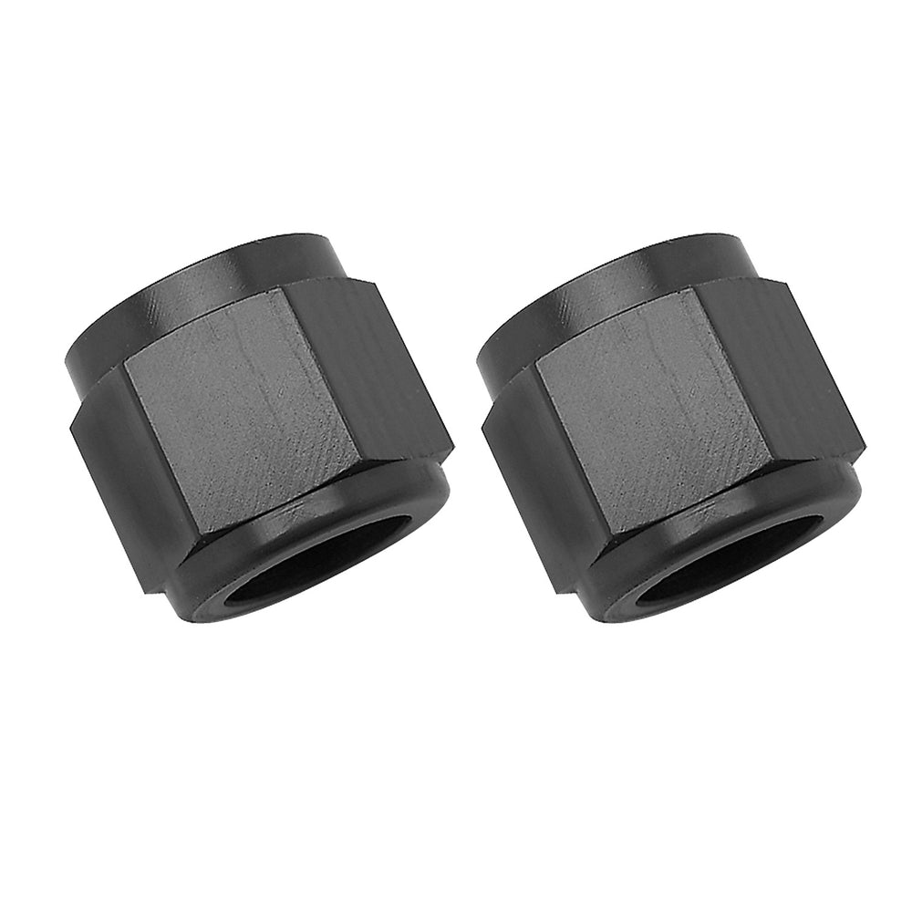 Russell ADAPTER FITTING TUBE NUT #6 BLK FINISH PKG OF 2