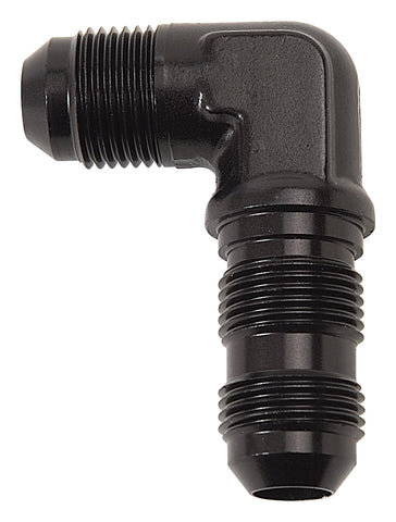 Russell ADAPTER FITTING 90 DEG FLARE BULKHEAD #8 AN MALE BLK ANODIZED