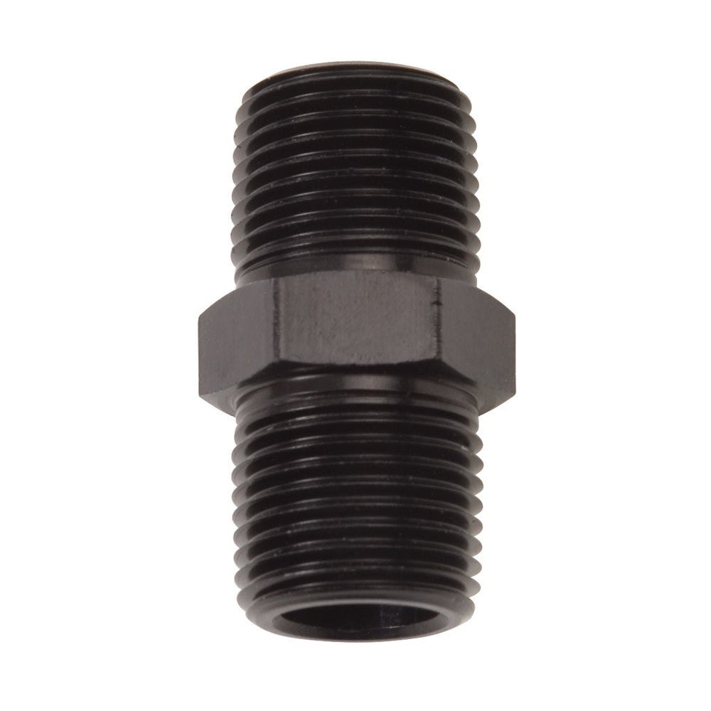 Russell FITTING 3/8in. NPT MALE TO 3/8in. NPT MALE BLK ANODIZED