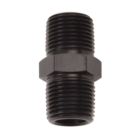 Russell FITTING 3/8in. NPT MALE TO 3/8in. NPT MALE BLK ANODIZED