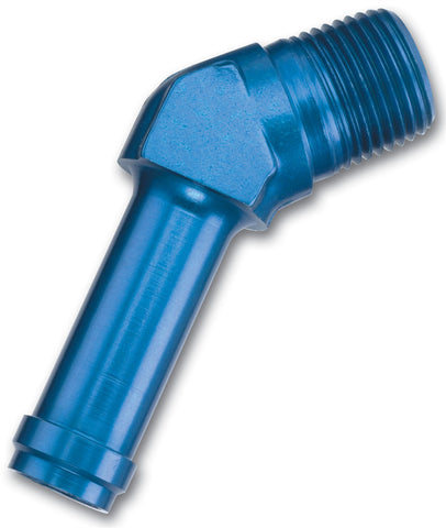 Russell ADAPTER FITTING 3/4in. NPT MALE TO 3/4in. OD MALE TUBE 45 DEG BLUE ANODIZED