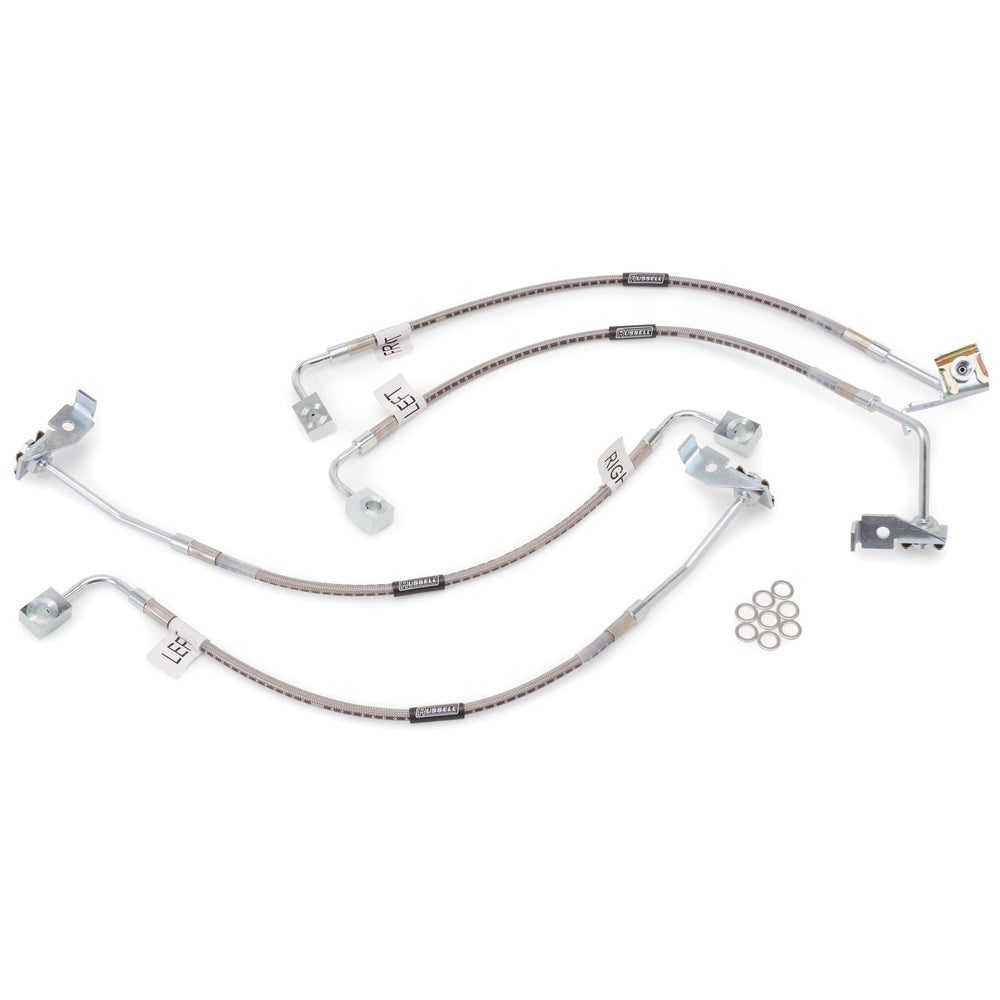 Russell BRAKE HOSE KIT DOT 2007-08 JEEP WRANGLER JK 0-1in. LIFT
