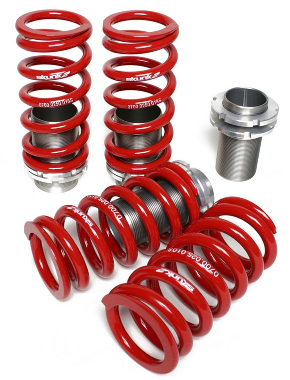 Skunk2 Drag Launch Adjustable Sleeve Coilovers Red 89-00 Honda Civic