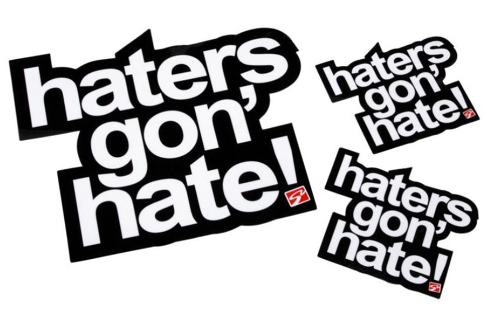 Skunk2 Haters Gon' Hate Decal Multi Pack White (Set of 3)