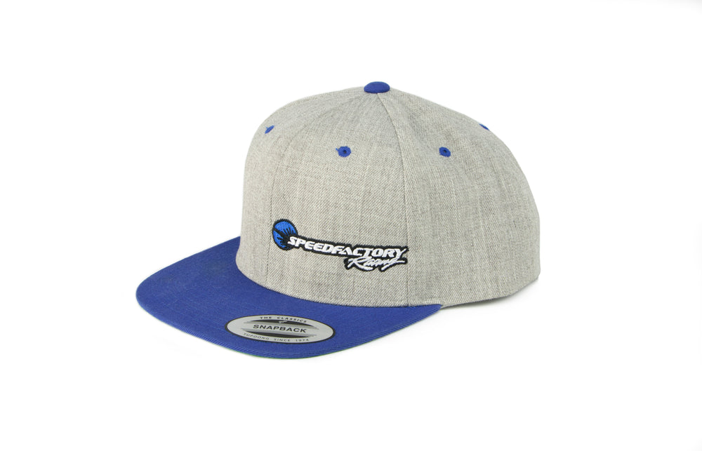 SpeedFactory Racing Heather Grey/Royal Blue Snapback Hat