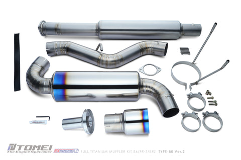 TOMEI FULL TITANIUM MUFFLER KIT EXPREME Ti 86/FR-S/BRZ TYPE-80 Ver.2