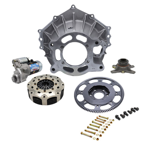 BELLHOUSING KIT, CHEV(E), ALUM, 102T, 5.5in MET, 4 DISC, 26 SP