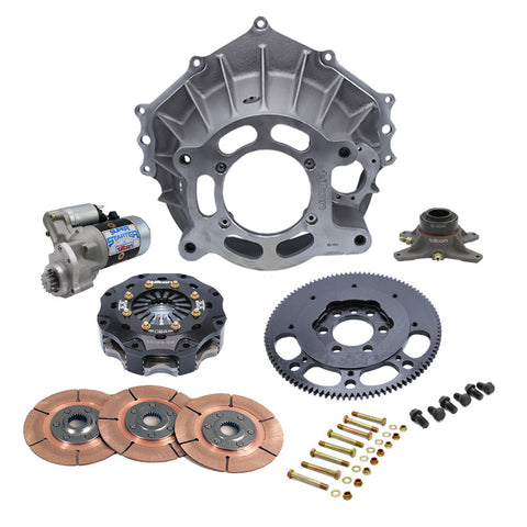 BELLHOUSING KIT, CHEV(LS), ALUM, 102T, 5.5in C/C, 4 DISC, 26 SP