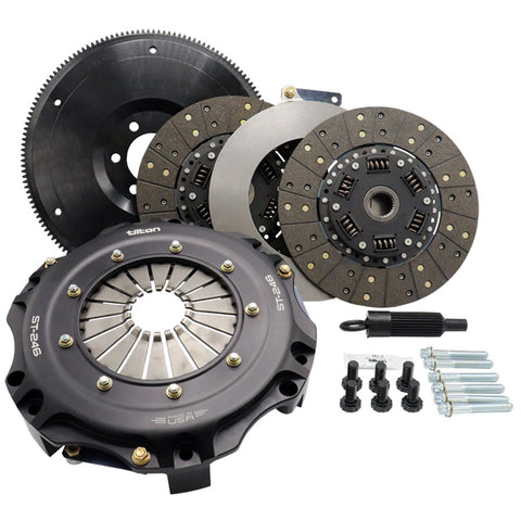 ST-246 TWIN DISC CLUTCH KIT, ORGANIC DISCS, CORVETTE C5/CHEVY LS (6 BOLT) WITH TREMEC TKO/T56