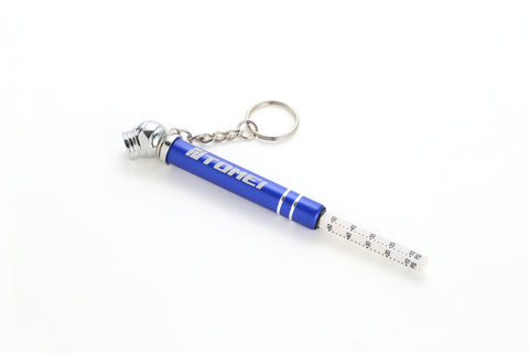 TOMEI KEYCHAIN MINI TIRE PRESSURE GAUGE BLUE