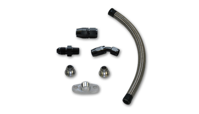 Universal Oil Drain Kit for GT Series Turbos, 12in long line