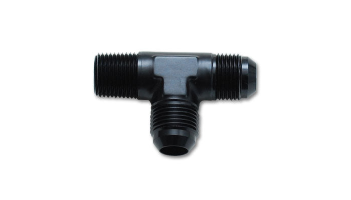 Flare to Pipe On Run Tee Adapter Fitting, Size: -6AN x 1/4in NPT