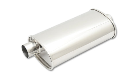 STREETPOWER Oval Muffler, 2.5in inlet/outlet (Center-Center)