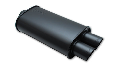 STREETPOWER FLAT BLACK Oval Muffler (2.5in inlet)