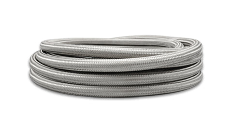 Braided Flex Hose, Stainless Steel, Size: -8AN, Hose ID: 0.44in, 10ft Roll