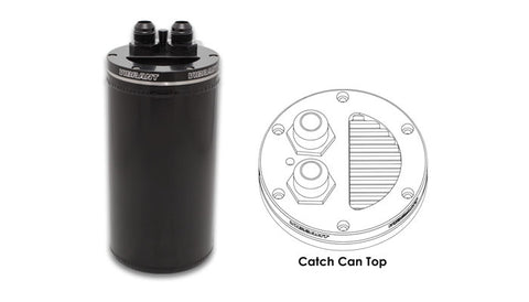 Catch Can with Integrated Filter, CNC Logo - Anodized Black