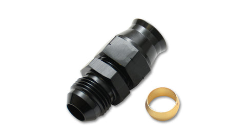 '-8AN Male to 1/2in Tube Adapter Fitting w/ Brass Olive Insert