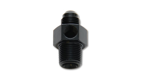 '-6AN Male to 1/4in NPT Male Union Adapter Fitting with 1/8in NPT Port