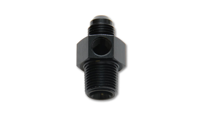 '-8AN Male to 1/4in NPT Male Union Adapter Fitting with 1/8in NPT Port