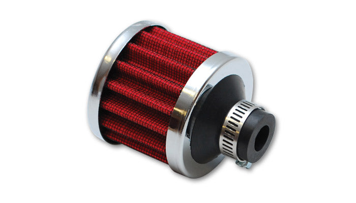Crankcase Breather Filter w/ Chrome Cap - 1/2in (12mm) Inlet I.D.