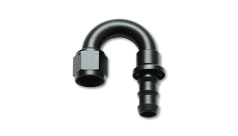 Push-on 180 deg. Hose End Elbow Fitting, Hose Size: -6AN